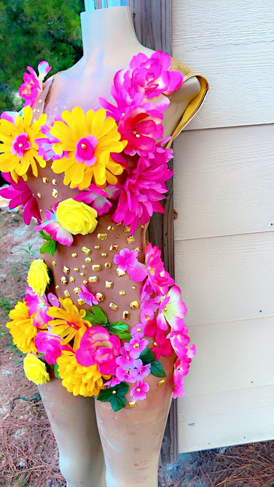 The Flower Dress w/ Rhinestones
