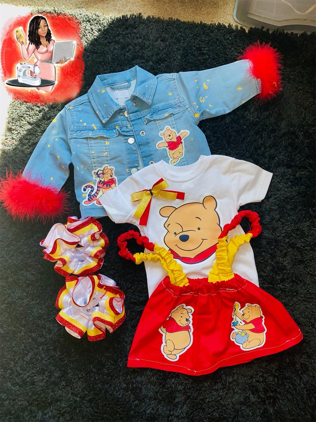 Jean jacket w/ Suspender Skirt